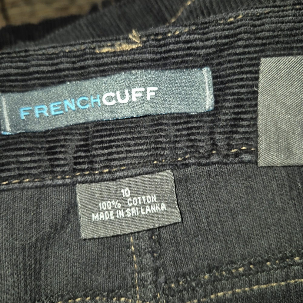 French Cuff Black Denim Skirt - Picture 5 of 5